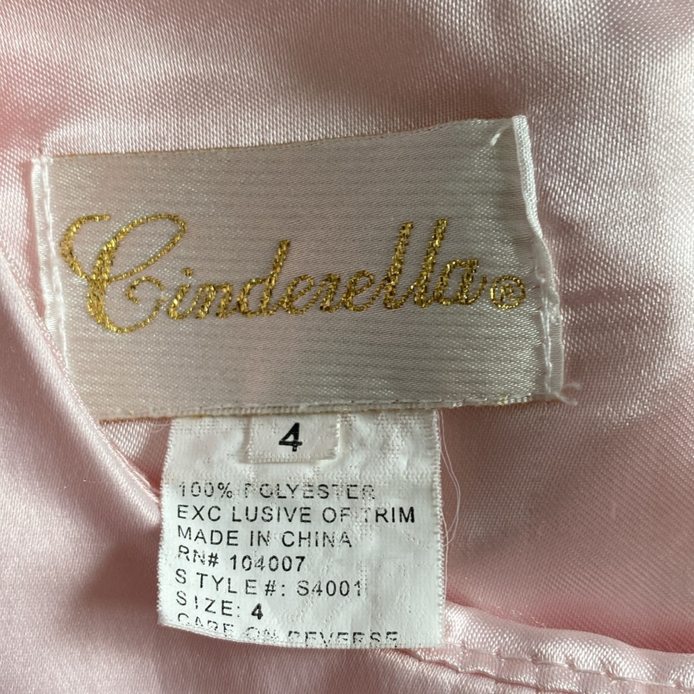 Cinderella Girls Pink Dress Dressy Formal Wedding Flower Girl Easter Zip Size 4 - Picture 7 of 11